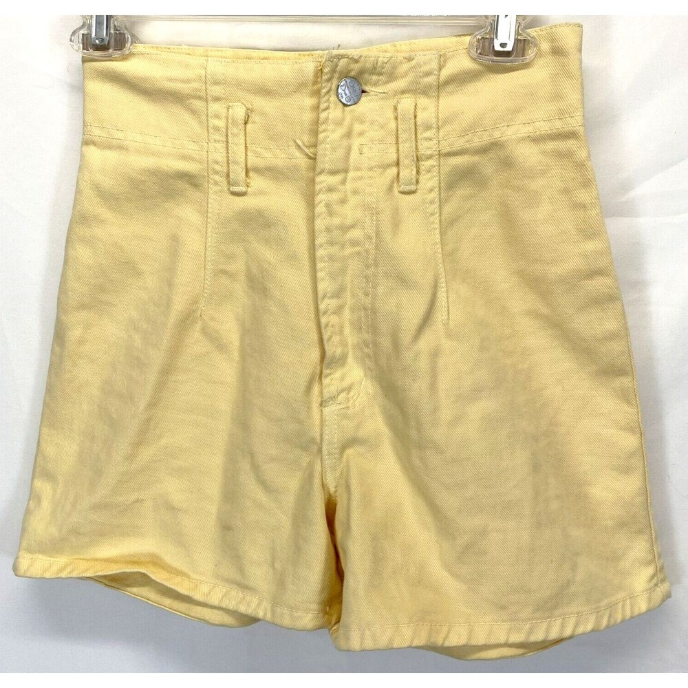 BONGO Yellow High Waist High Rise Jean Denim Shorts Women's Size 3 Made in USA